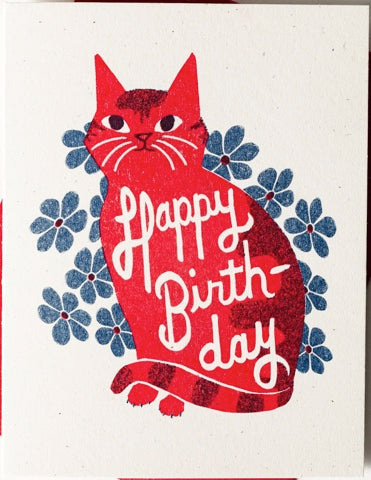 Happy Birth-day - Risograph Card