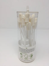 Load image into Gallery viewer, Picture of a cat Ear Cleaning Kit inside of a clear tube with white tip ear swabs in it standing upright on a white background
