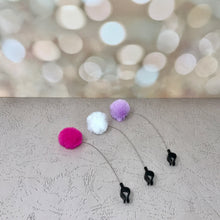 Load image into Gallery viewer, Kitty Phone Clip - White PomPom
