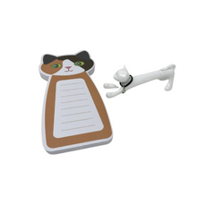 Load image into Gallery viewer, Calico Cat Gift Set Notepad and White Pen
