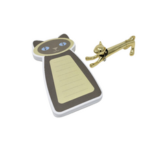 Load image into Gallery viewer, Siamese Cat Notepad and Gold Cat Pen Gift Set
