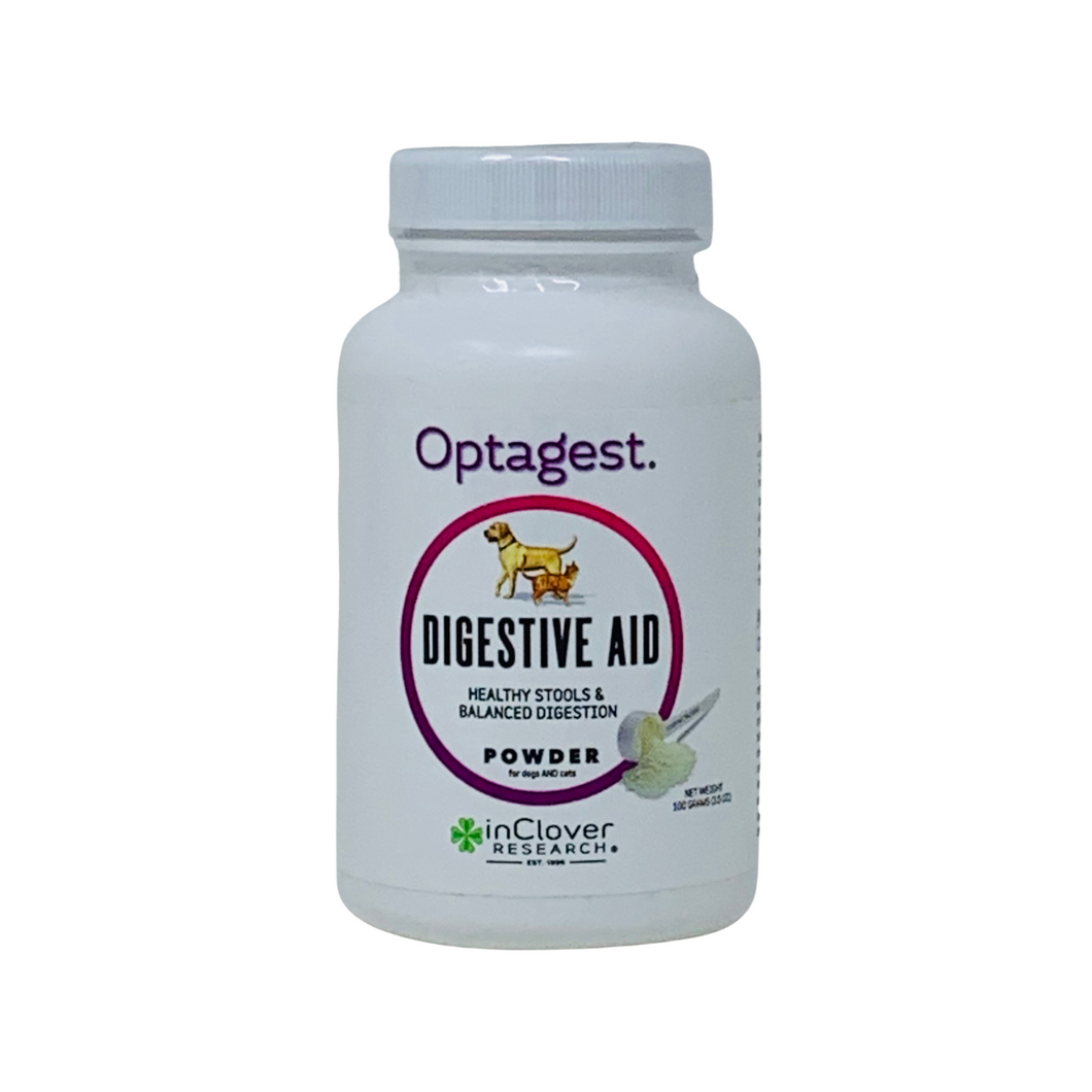 InClover Optagest | Plant Based Prebiotics & Digestive Enzymes for Dogs & Cats 100g Bottle