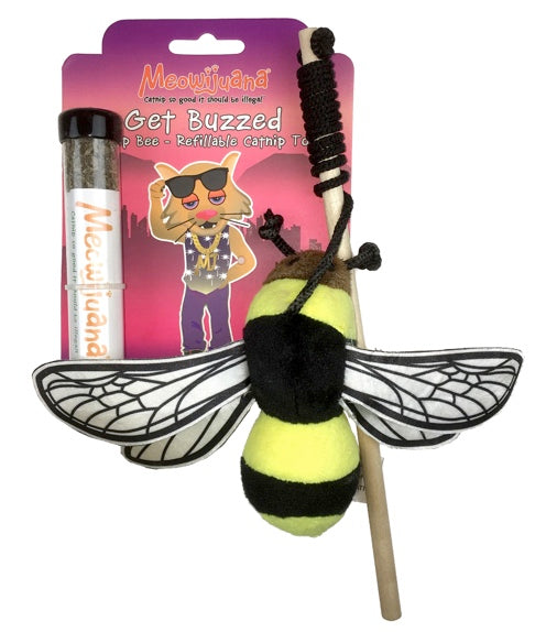 Meowijuana Get Buzzed Bee Wand Toy