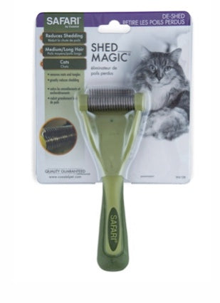 Safari® Shed Magic® De-Shedding Tool for Cats with Medium to Long Hair, No Color, One Size