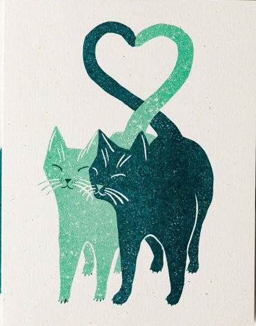Love Cats - Risograph Card