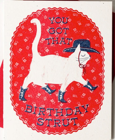 Birthday Strut - Risograph Card