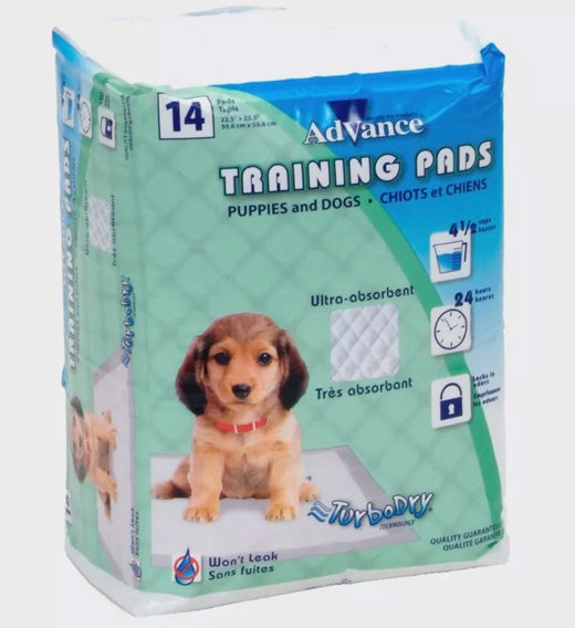 Advance® Dog Training Pads with Turbo Dry® Technology, No Color, 14 Pack - 23.5