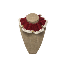 Load image into Gallery viewer, Red and Ivory with Gold Bells Royal Ruff Collar
