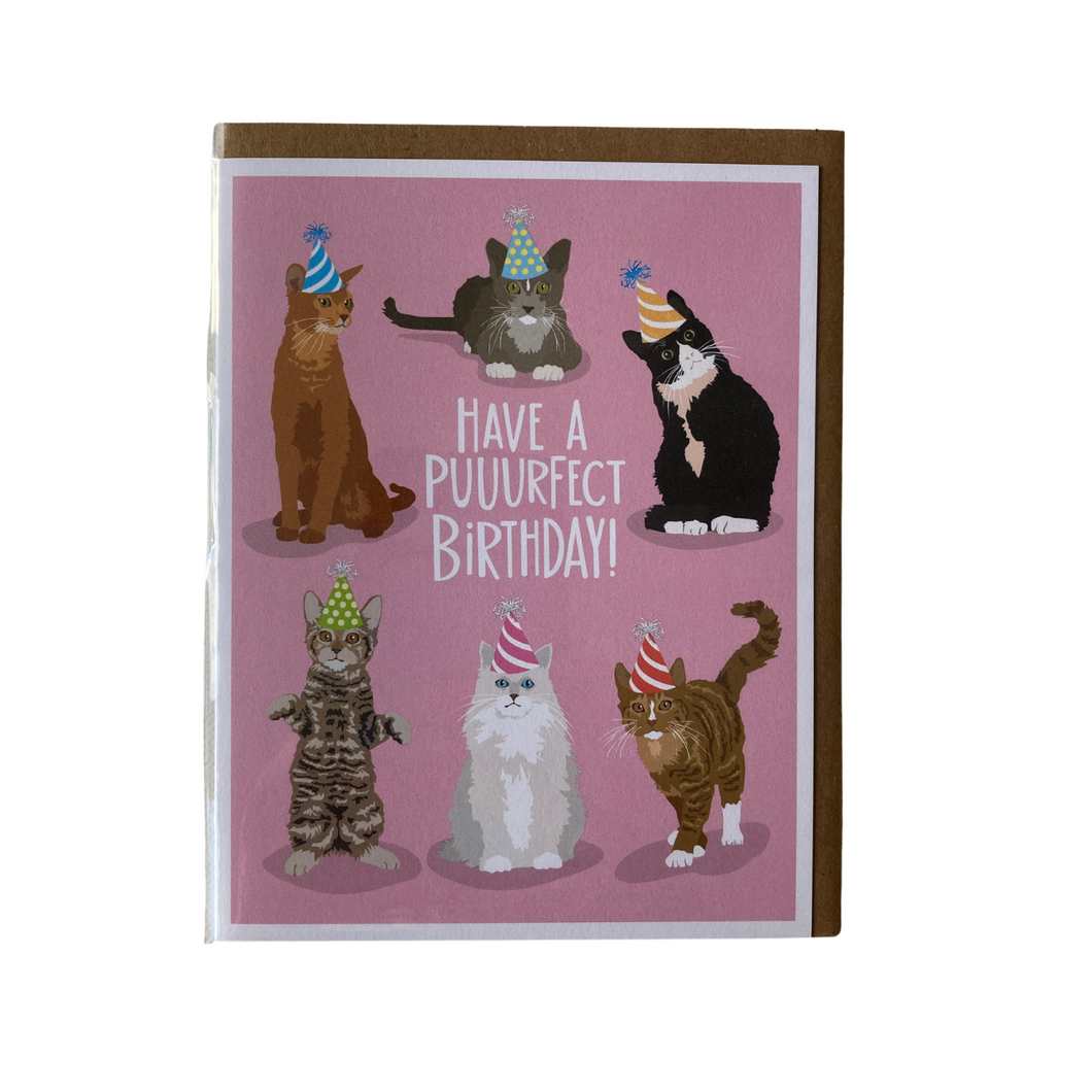 Cats Perfect Birthday Greeting Card