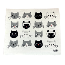 Load image into Gallery viewer, Sponge Dry Mat - Chic Kitty Faces
