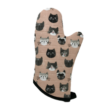 Load image into Gallery viewer, Oven Mitt - Cute Cat Faces
