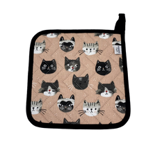 Load image into Gallery viewer, Pot Holder - Cute Cat Faces
