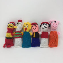 Load image into Gallery viewer, Picture of a collection of colorful hand-knitted catnip toys 
