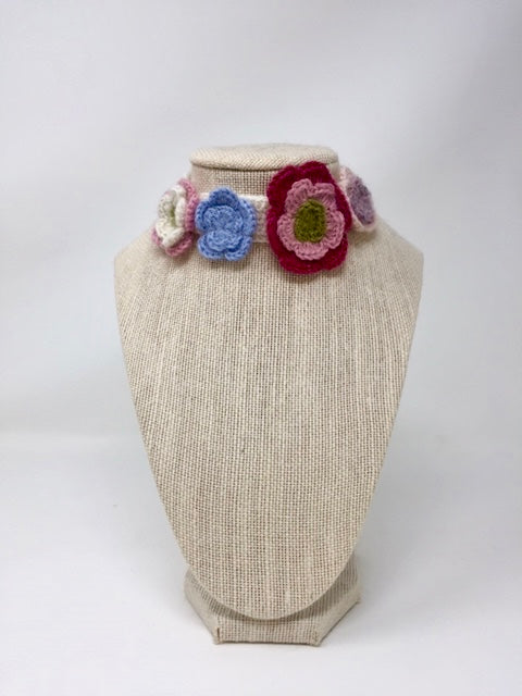 Corsage Flower Collar - Pink English Garden