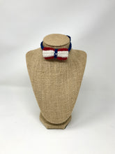 Load image into Gallery viewer, Tiny Bow Tie Small Pet Collar -Patriot

