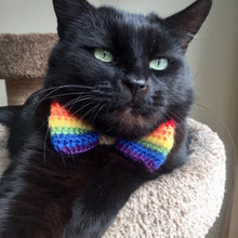 Load image into Gallery viewer, Rainbow Dog and Cat Collar with Bow Tie
