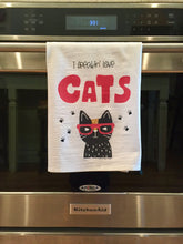 Load image into Gallery viewer, Kitchen Cat Towel - I Freakin&#39; Love Cats
