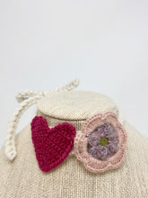 Load image into Gallery viewer, Heart &amp; Flower Necklace - Spring Pinks
