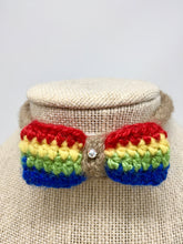 Load image into Gallery viewer, Mini Bow Tie Pet Collar -Rainbow
